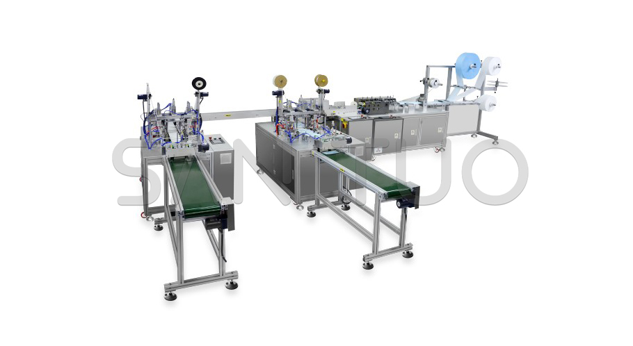 High-speed fully automatic face mask production line