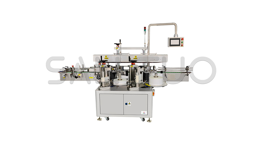 立式扁瓶單側(cè)面雙頭打印貼標(biāo)機(jī)