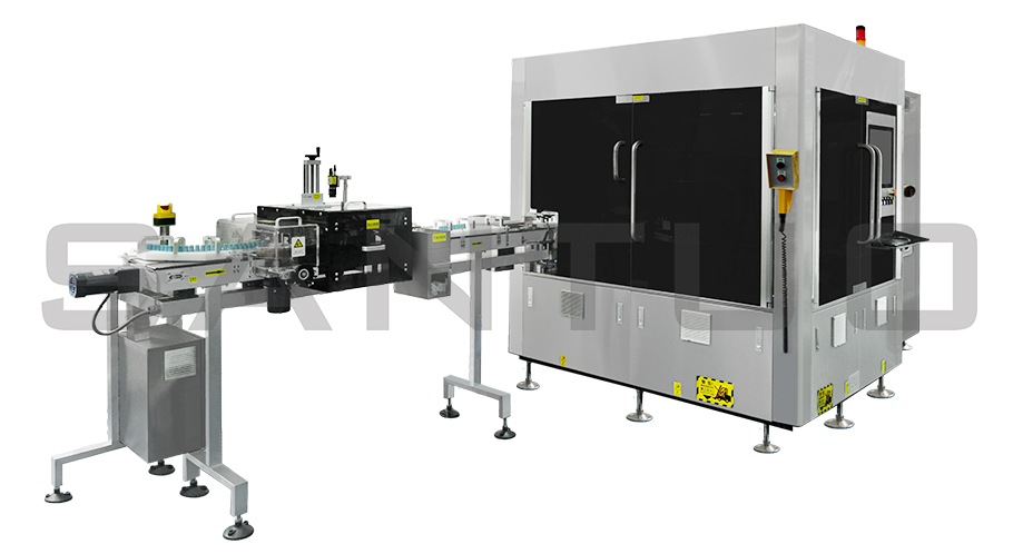 回轉(zhuǎn)式小圓瓶裸瓶外觀燈檢機(jī)